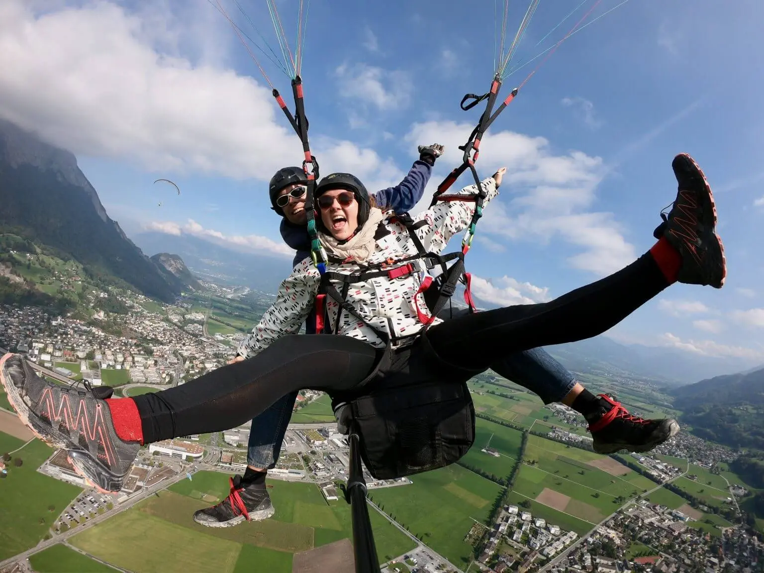 Tandem flight above Pizol